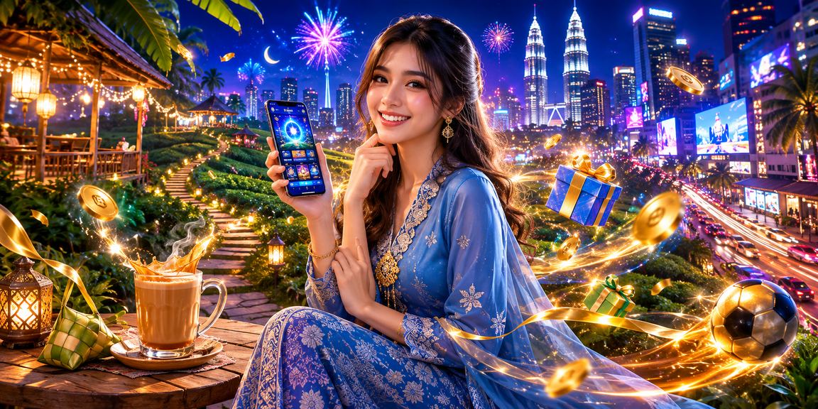 Pengguna wanita berpakaian baju kurung menggunakan aplikasi kasino dg10 di Kuala Lumpur